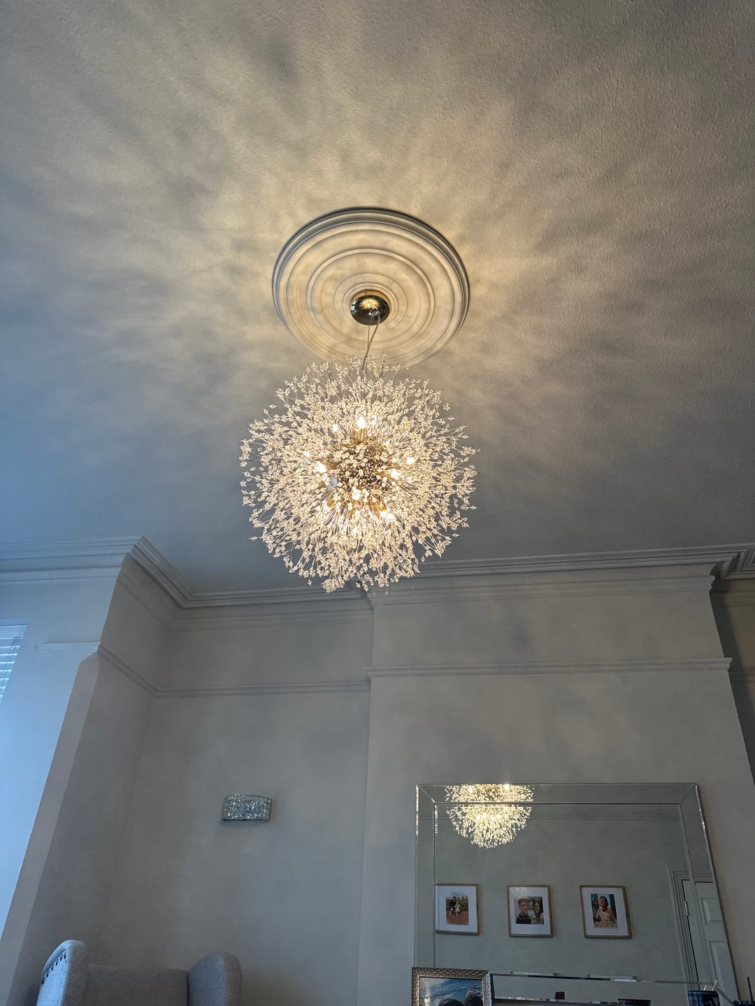 Customer photo review of Modern Crystal Sputnik Chandelier