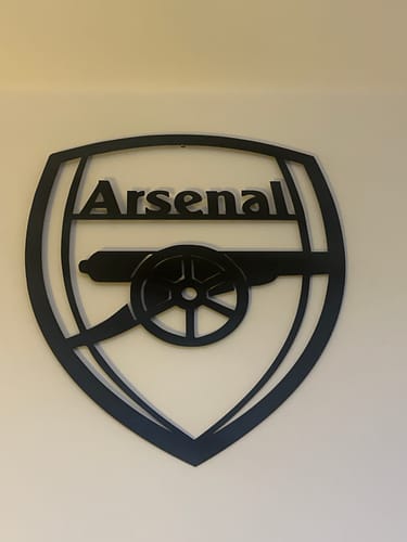 Customer photo review of Arsenal F.C. Crest Metal Wall Art