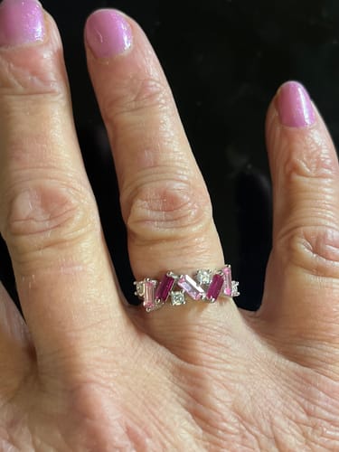 Customer photo review of Nobody Has It All Together Pink Band Ring