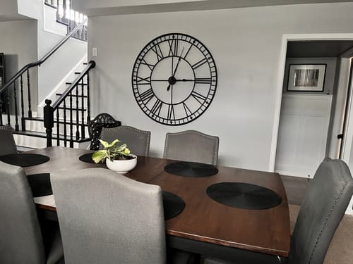 Customer photo review of 48" Black Roman Numeral Wall Clock