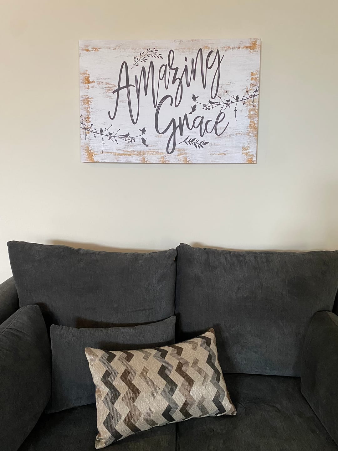 Customer photo review of Amazing Grace, Rustic, Christian Wall Art Canvas