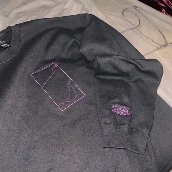 Customer photo review of Custom Embroidered Couple Portrait Sweatshirt, Couple sweats From Photo, Spicy Hoodie, Valentine Gift For Boyfriend