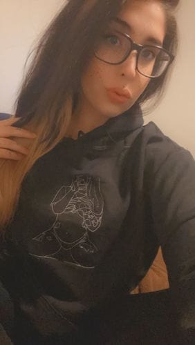 Customer photo review of Custom Embroidered Couple Portrait Sweatshirt, Couple sweats From Photo, Spicy Hoodie, Valentine Gift For Boyfriend