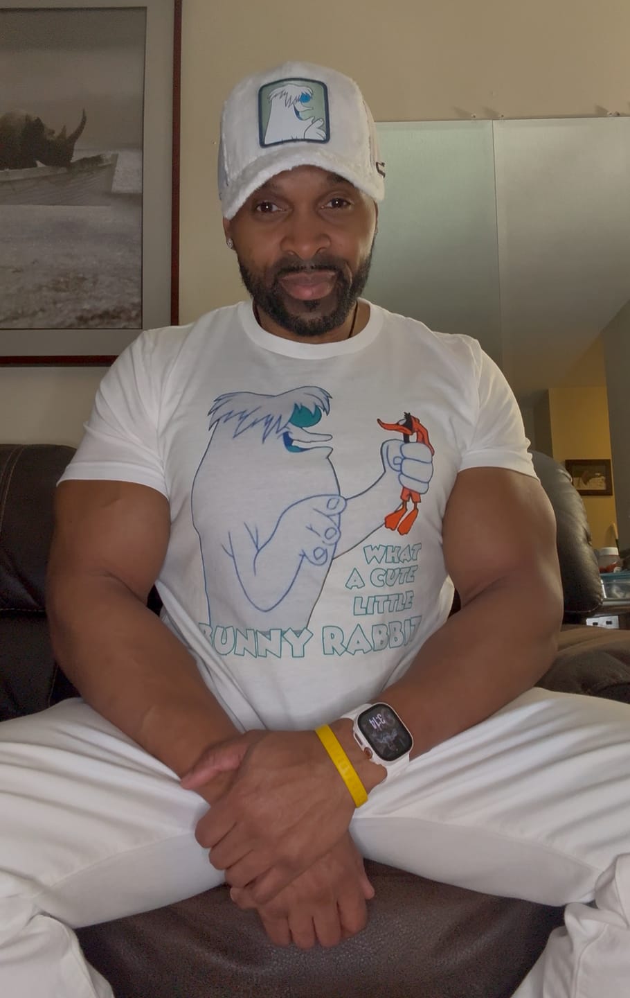 Customer photo review of OVERLORD X Looney Tunes: Abominable Snowman Hugo Trucker Cap