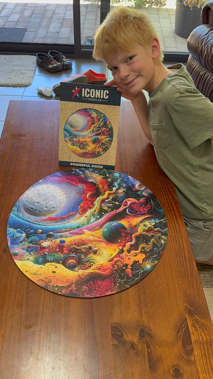 Customer photo review of Powerful Moon - Wooden Puzzle