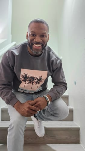 Customer photo review of Sunset Palms Crewneck Sweatshirt