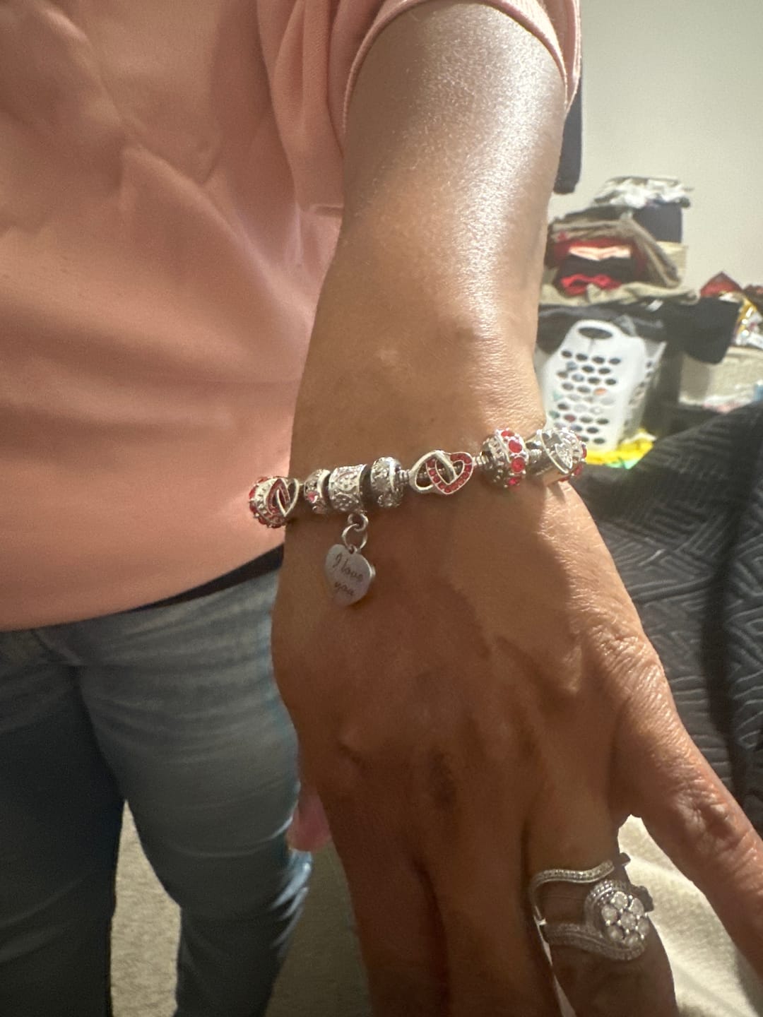 Customer photo review of I Love You Bracelets