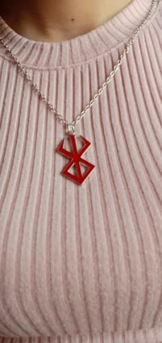 Customer photo review of BRAND OF SACRIFICE PENDANT