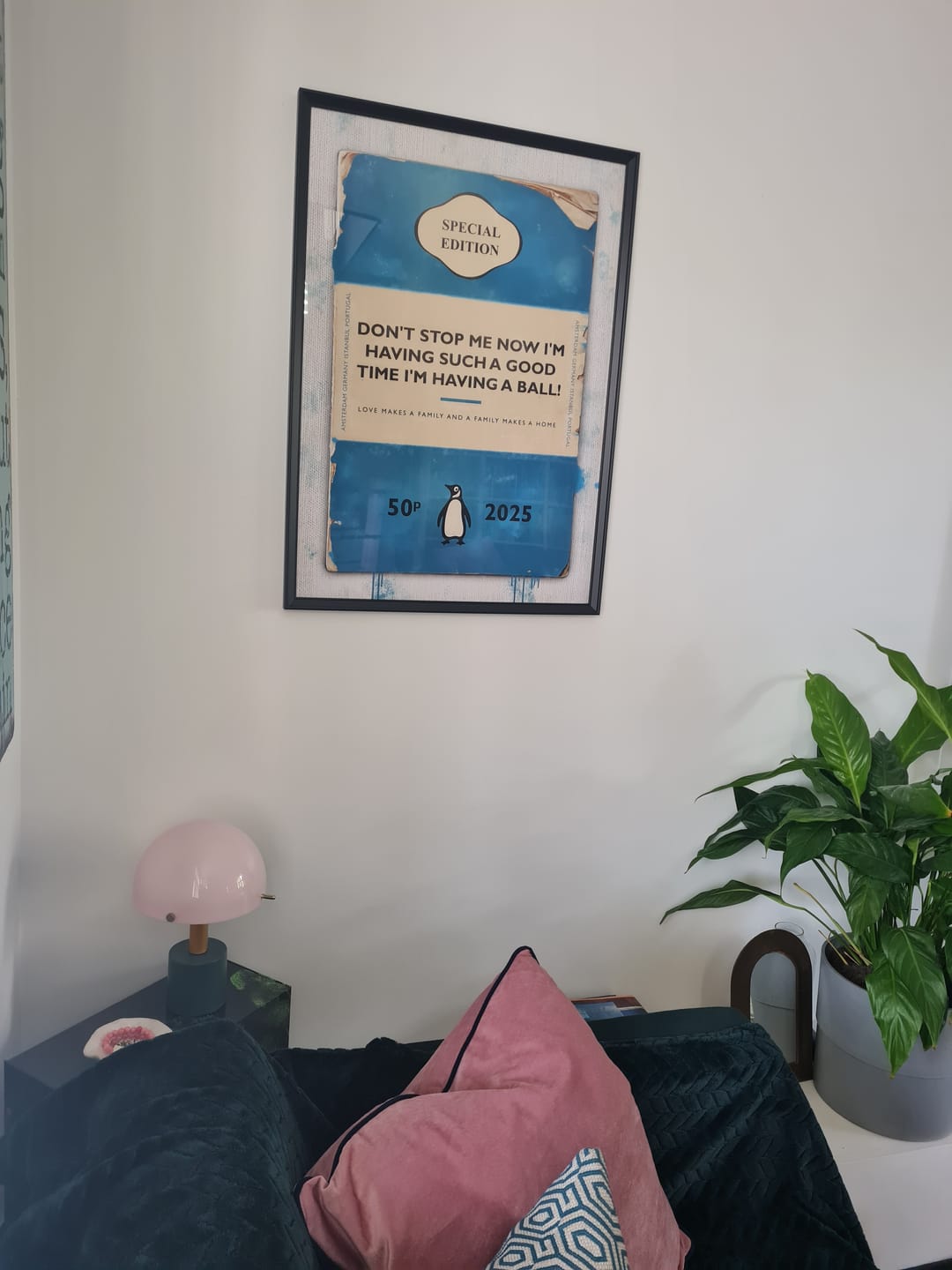 Customer photo review of Personalised Book Cover Art Print (Blue)