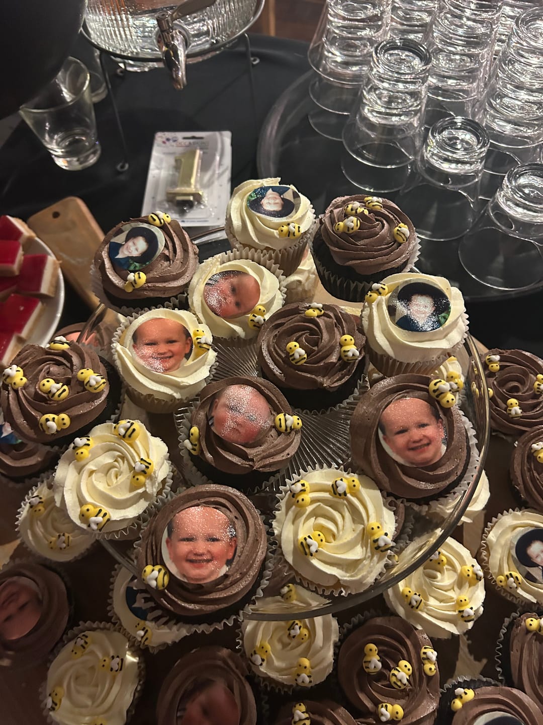 Customer photo review of 30 x 3.8 cm Small Cupcake Custom Edible Icing Images