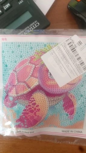 Customer photo review of Cartoon Crystal Diamond Painting Kits for Kids -
