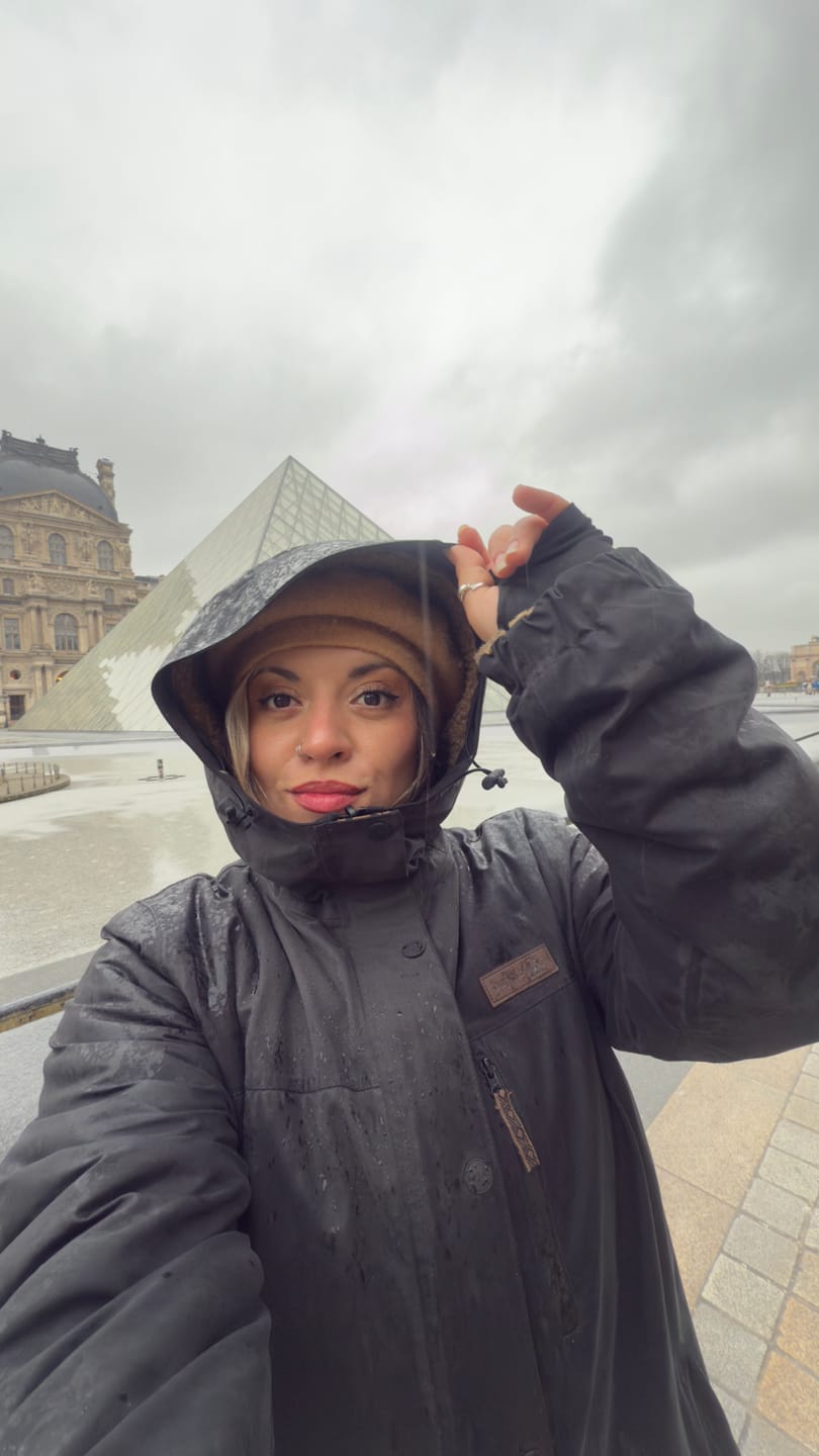 Customer photo review of Parka Impermeable Reversible Camaleon Mujer