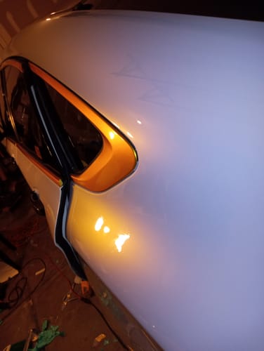 Customer photo review of Color Shift Pearl Blue Gold Vinyl Wrap