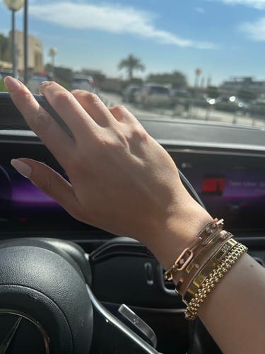 Customer photo review of CERBERUS Bangle 14K Gold Vermeil