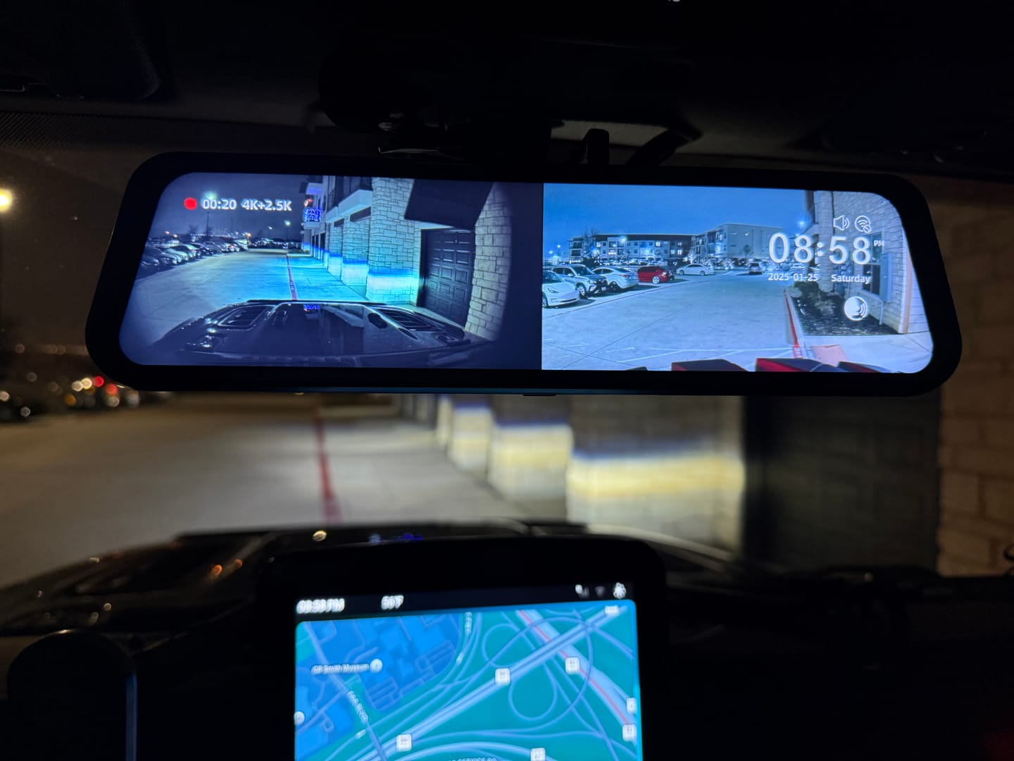 Customer photo review of WOLFBOX G900Pro 12MP WiFi Touch Screen Rear View Mirror Dash Cam Smart Mirror with Exclusive 30-Month Warranty
