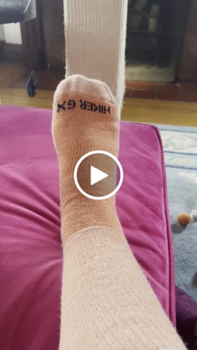Customer video review of J.B. Field's "Hiker GX" Colourful 74% Merino Wool Hiking Crew Sock