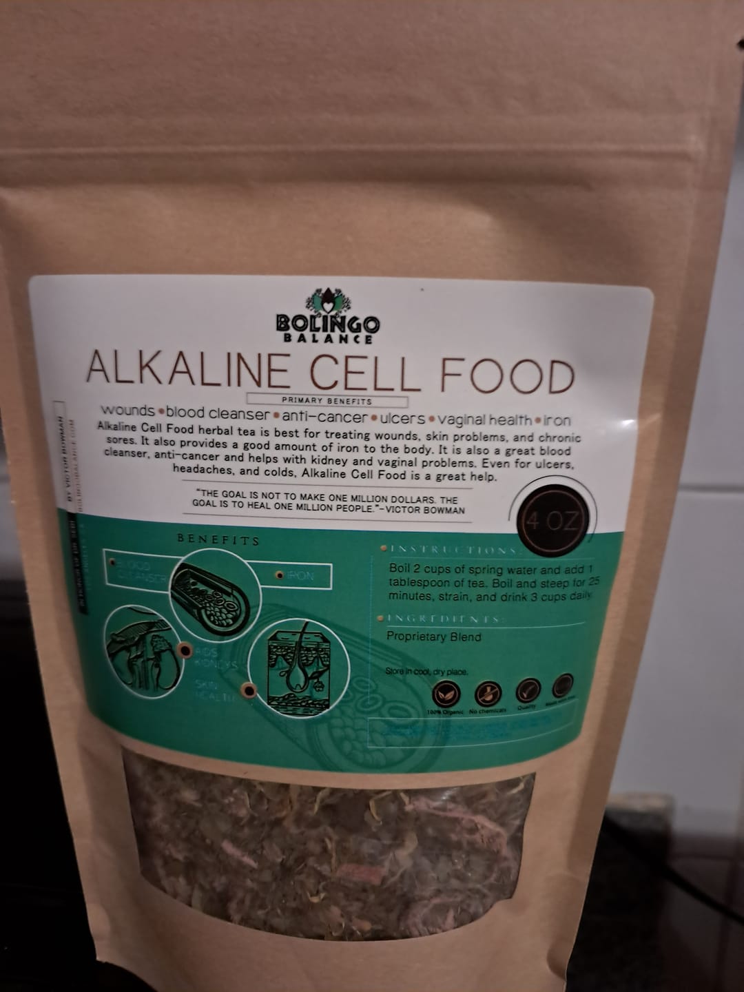 Customer photo review of ALKALINE CELL FOOD