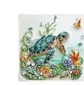 Customer photo review of Graceful Sea Turtle Underwater Diamond Painting Kit - Partial Drill