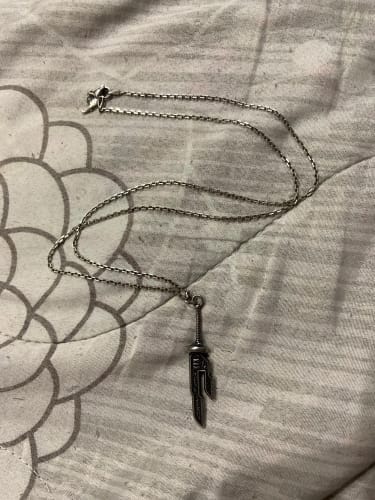 Customer photo review of INVERTED SPEAR OF HEAVEN PENDANT