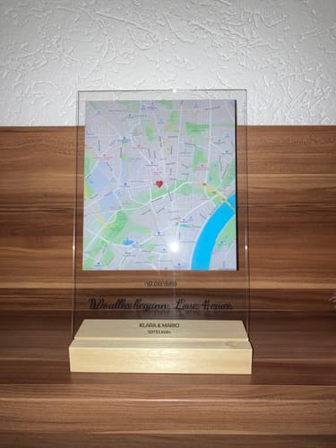 Kundenbewertung mit Foto zu "Unser Ereignis" - Personalisierte Acryltafel
