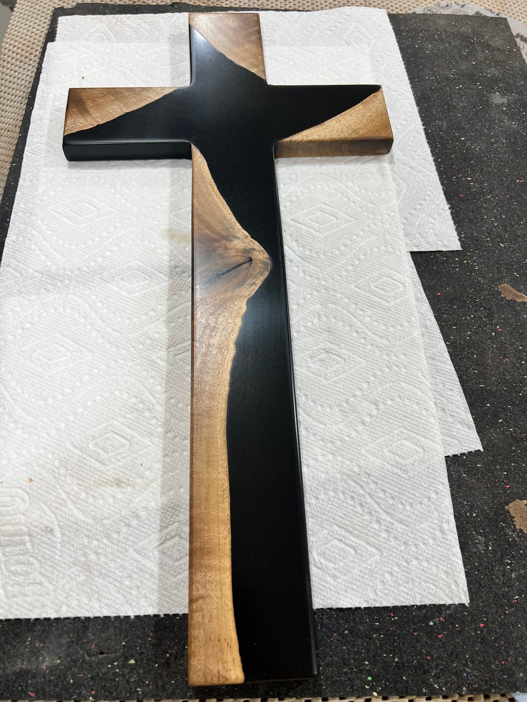 Customer photo review of 20x10x1" Cross Silicone Mold For Epoxy Resin - Large Cross Mold