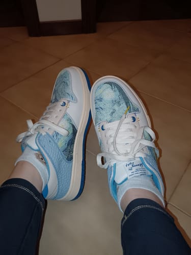 Customer photo review of Van Gogh Starry Night inspired sneakers