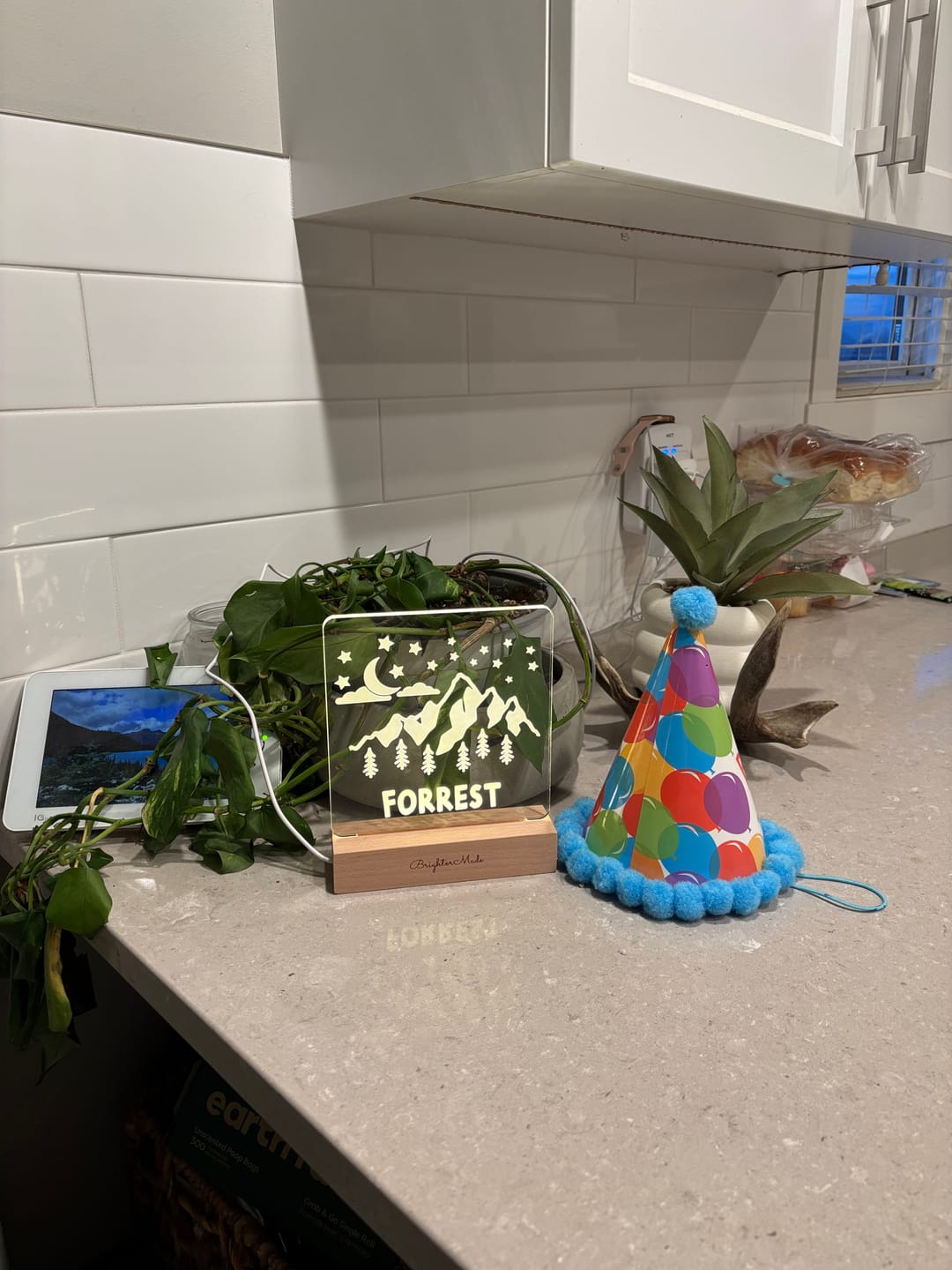 Customer photo review of Mountains - Personalized Night Light