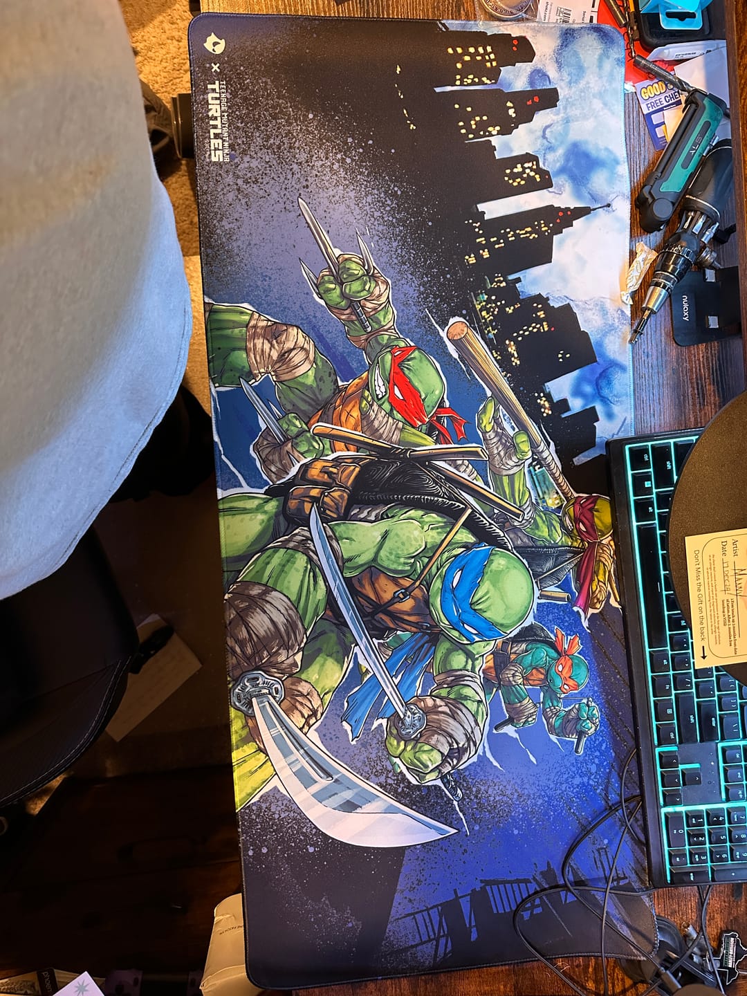Customer photo review of Oni Deskpad - Teenage Mutant Ninja Turtle