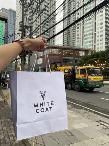 Customer photo review of White Coat Paper Bag