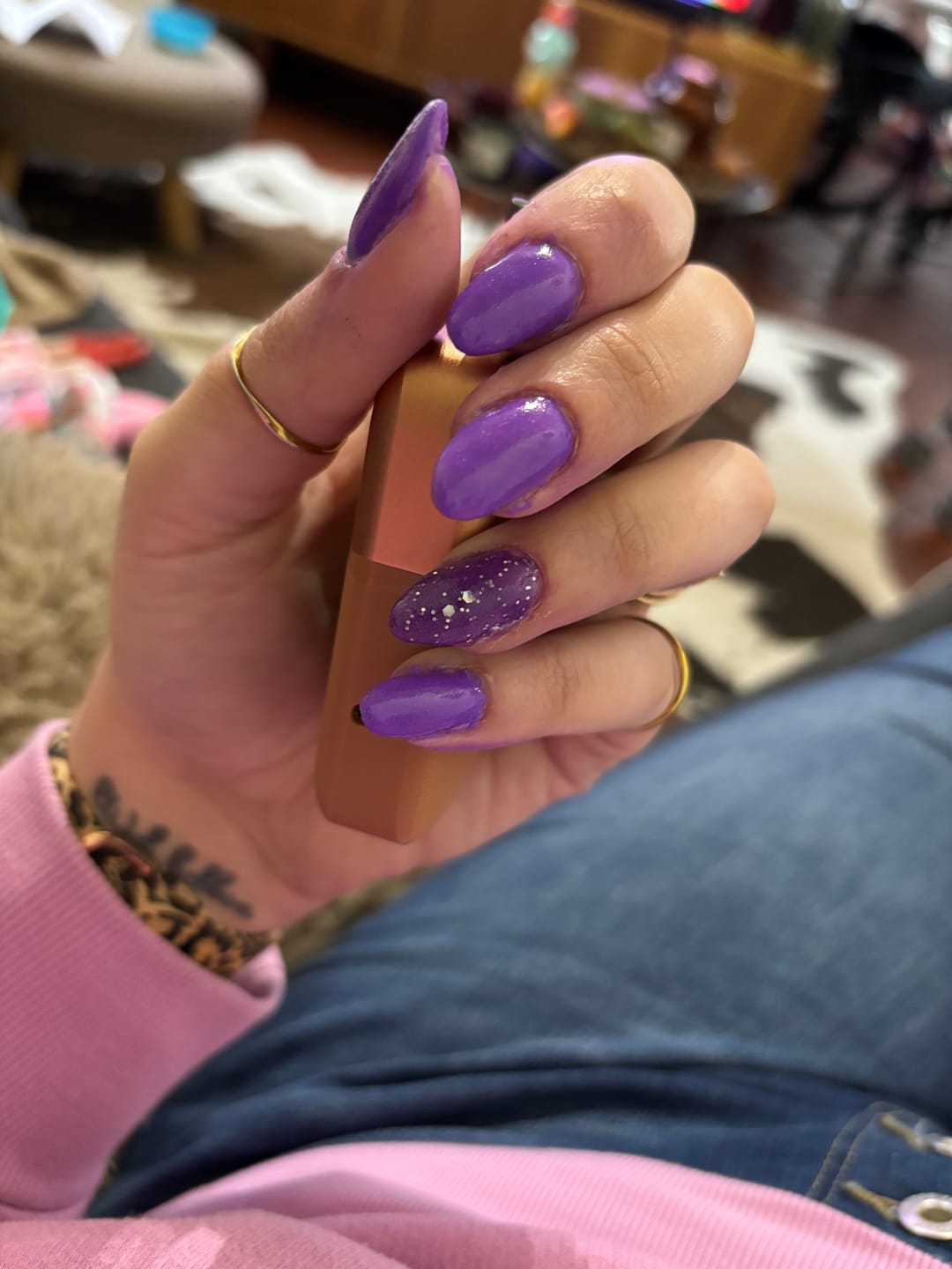 Customer photo review of Sunset Lover Dipping Powder