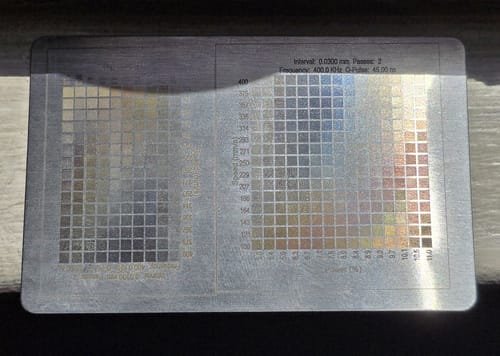 Customer photo review of Cloudray GM-100 LiteMarker 100W Fiber Laser Marking Engraver with 4.3” X 4.3” Scan Area
