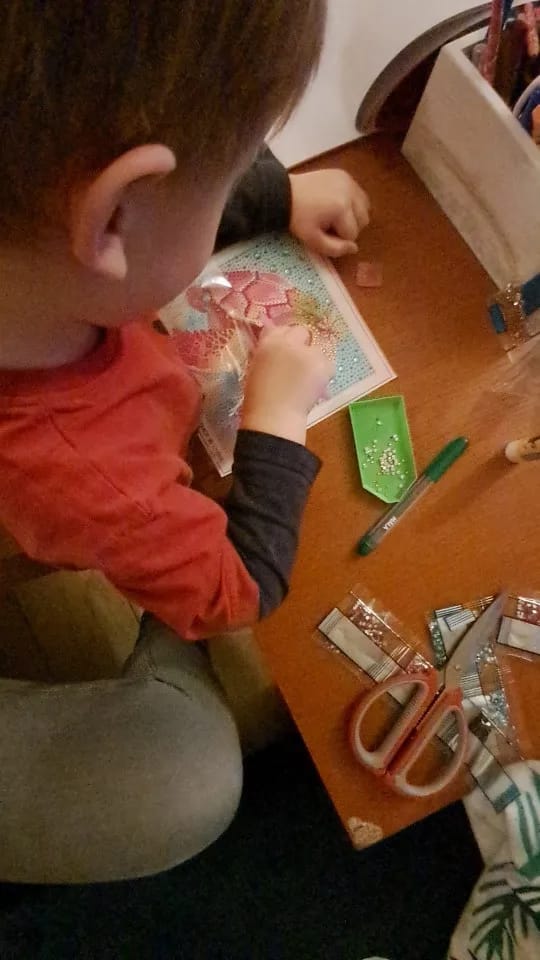 Customer photo review of Cartoon Crystal Diamond Painting Kits for Kids -