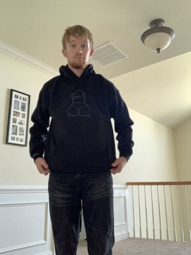 Customer photo review of Custom Embroidered Couple Portrait Sweatshirt, Couple sweats From Photo, Spicy Hoodie, Valentine Gift For Boyfriend