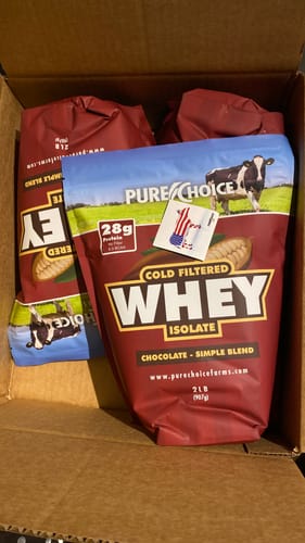 Customer photo review of Whey Protein Isolate Chocolate