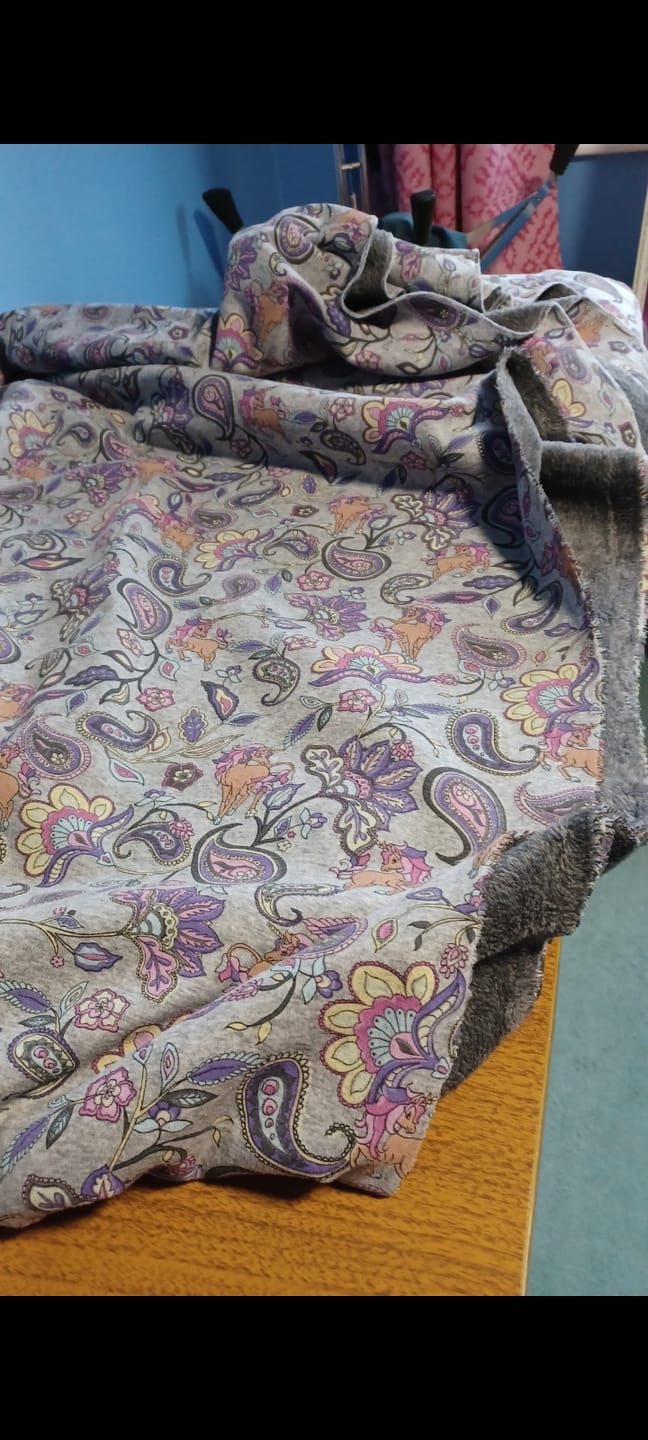 Customer photo review of Unicorns and Paisley Sweatshirt Fabric