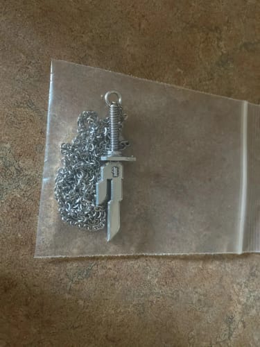 Customer photo review of INVERTED SPEAR OF HEAVEN PENDANT