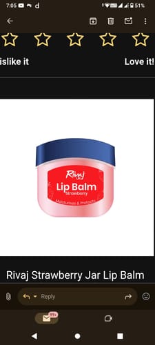 Customer photo review of Rivaj Strawberry Jar Lip Balm (Pink Magic) 8g