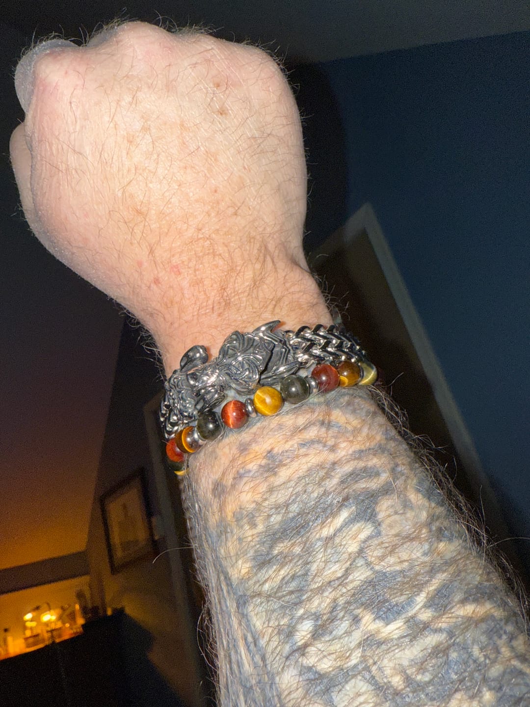 Customer photo review of Fenrir - The Great Wolf - Stainless Steel Bracelet