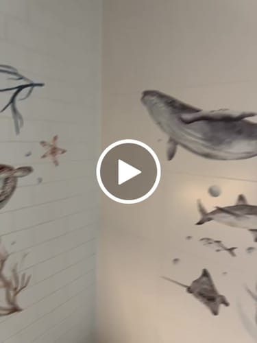 Customer video review of Ocean Wall Decal Set