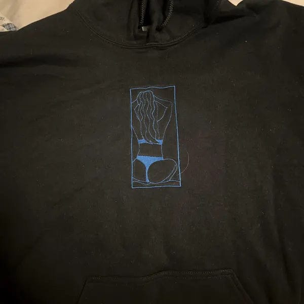 Customer photo review of Custom Embroidered Couple Portrait Sweatshirt, Couple sweats From Photo, Spicy Hoodie, Valentine Gift For Boyfriend
