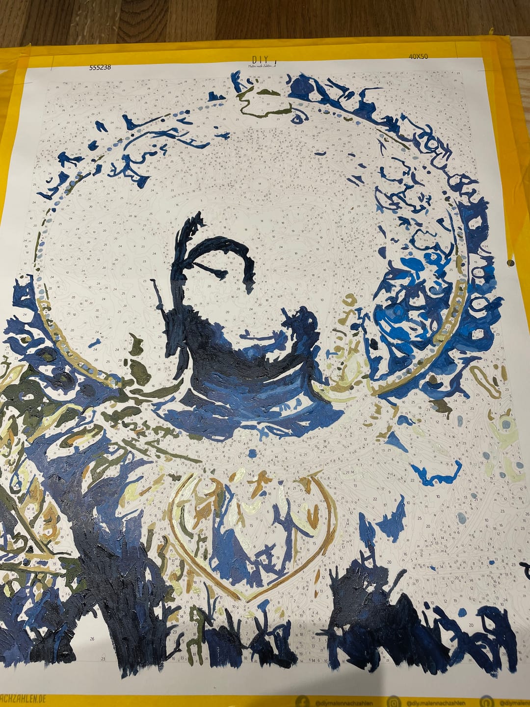 Customer photo review of Malen nach Zahlen - Buddha mit Blume