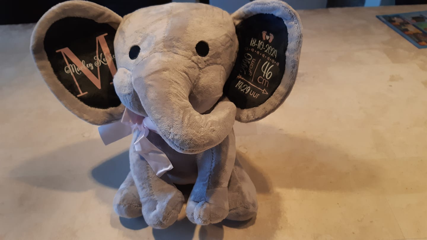 Customer photo review of Knuffelolifant - Baby-Knuffel