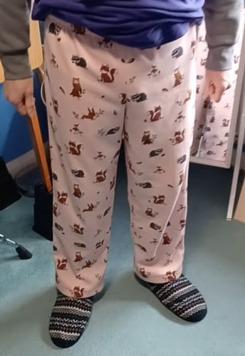 Clare T. review of Forest Life on Pink Sweatshirt Fabric image 1 out of 1