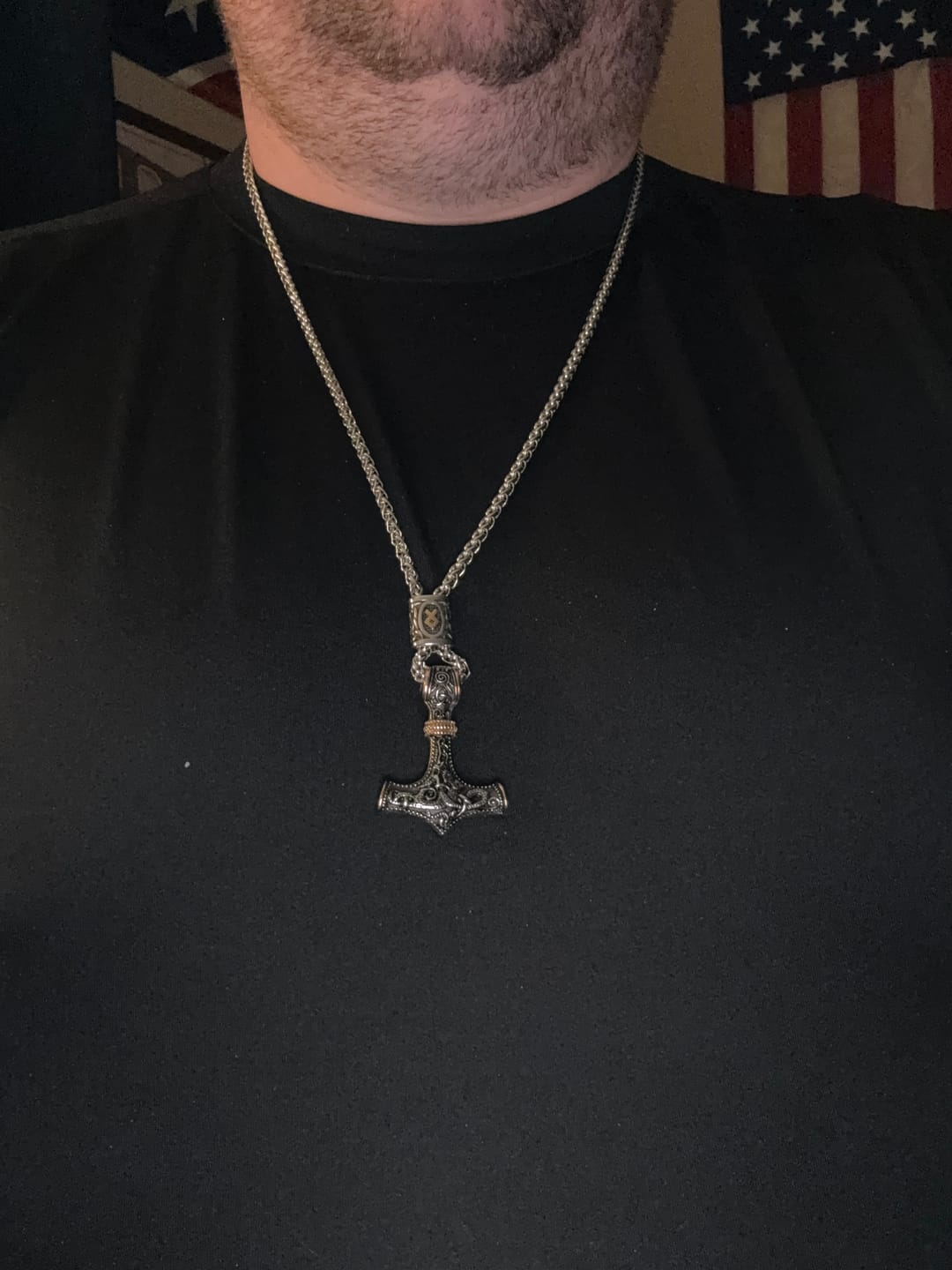 Customer photo review of Mjölnir - Thor's Hammer Stainless Steel Necklace