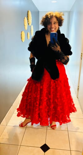 Customer photo review of Lady in Red Dress by Bariano - RENTAL