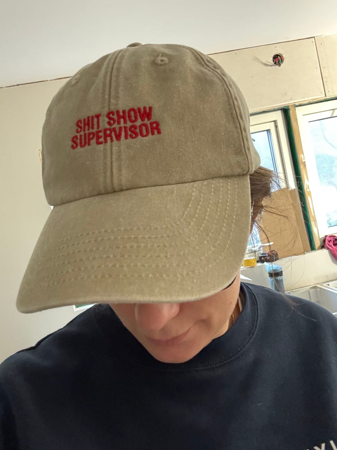 Customer photo review of Shit Show Supervisor Vintage Hat