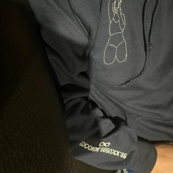 Customer photo review of Custom Embroidered Couple Portrait Sweatshirt, Couple sweats From Photo, Spicy Hoodie, Valentine Gift For Boyfriend