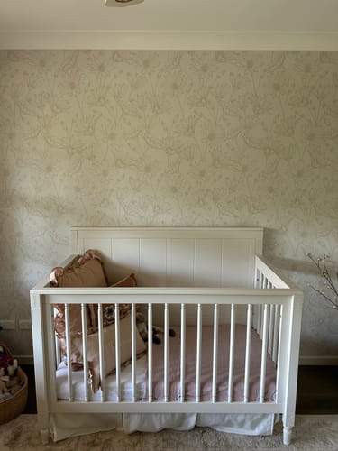 Customer photo review of Field Flower Beige Wallpaper