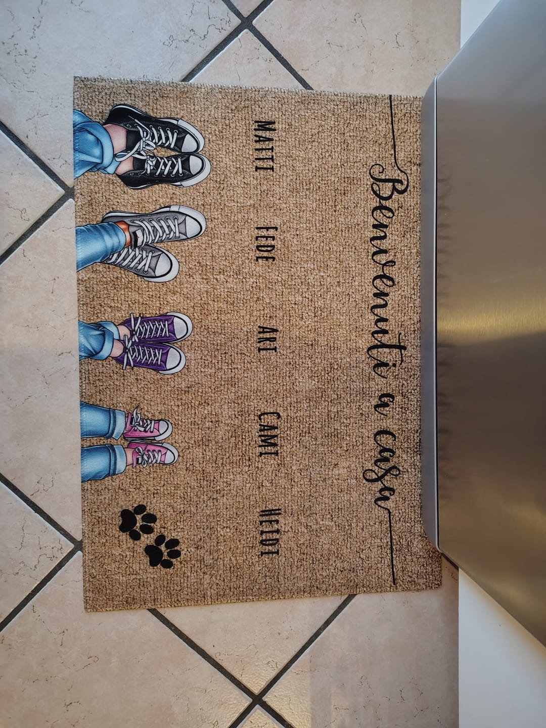 Customer photo review of Scarpe e zampe - Zerbino personalizzato