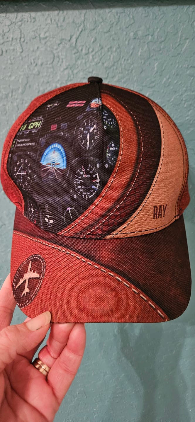 Customer photo review of Personalized Pilot Classic Cap, Personalized Gift for Pilot
